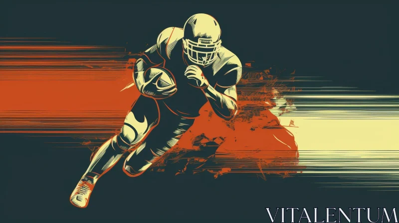 American Football Player Vector Illustration AI Image