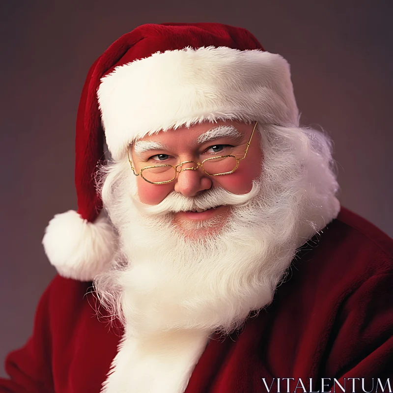 Joyful Santa Claus Portrait AI Image