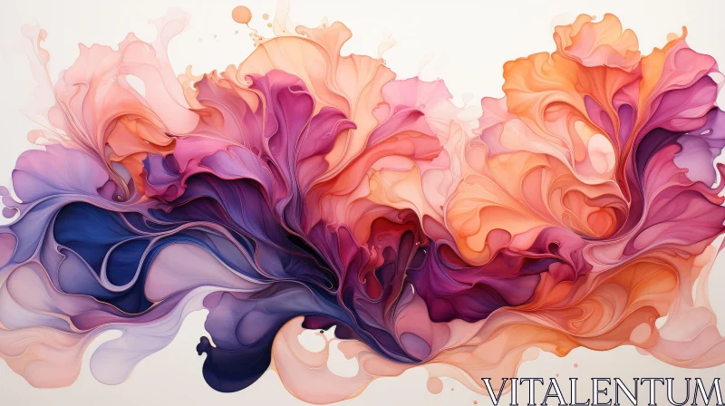 Multicolored Flower Abstract Painting AI Image