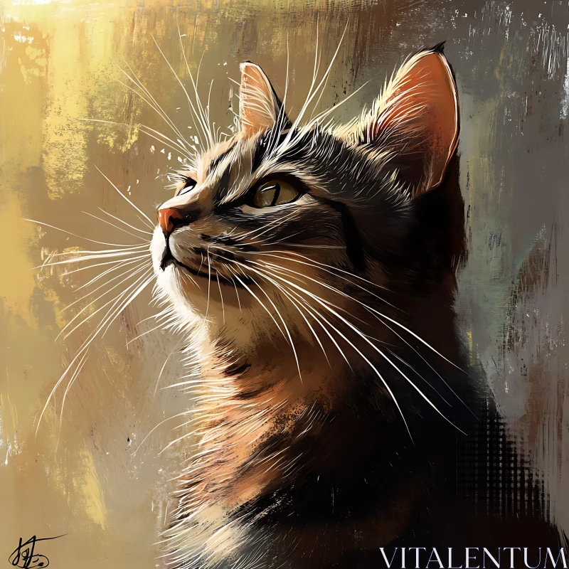 AI ART Expressive Cat Whiskers Painting