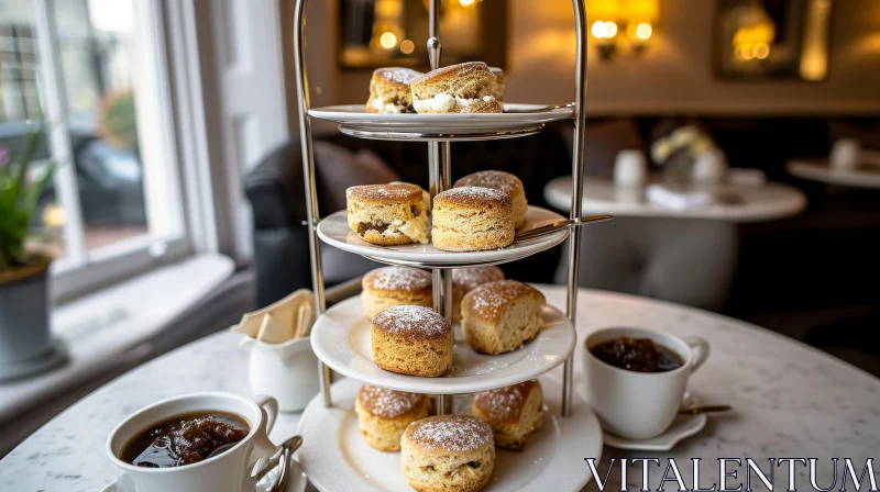 Indulge in the Delights of Afternoon Tea AI Image