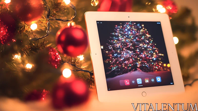 AI ART Holiday-Themed Tablet Display