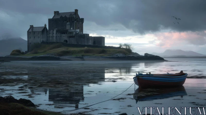 Eilean Donan Castle: A Majestic 13th-Century Castle in the Scottish Highlands AI Image