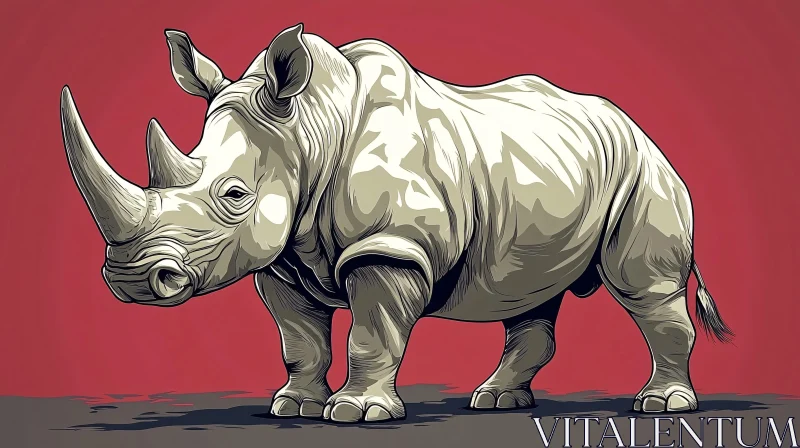 AI ART Stunning Rhinoceros Art