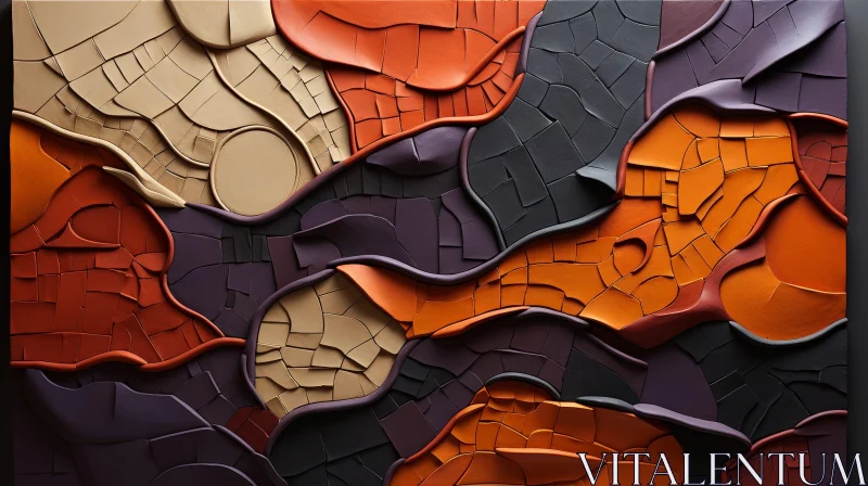 AI ART Colorful Leather Patchwork Close-Up Art