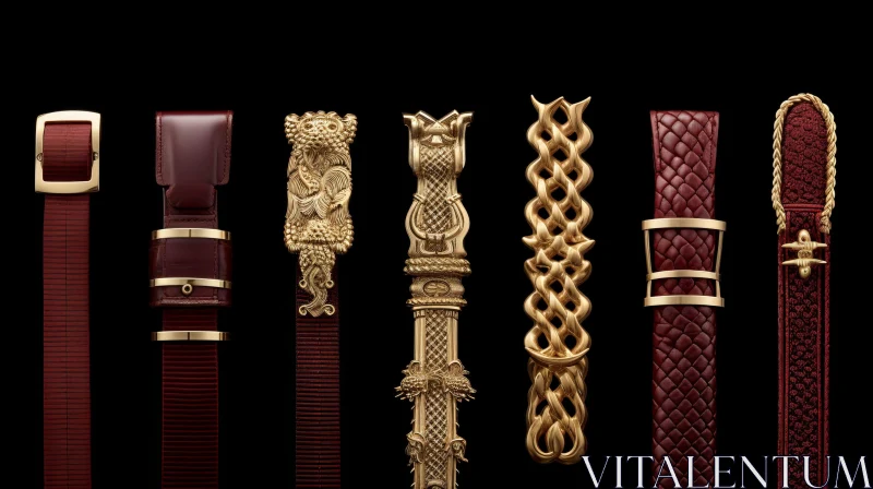 Luxury Belts Collection - Exquisite Fashion Accessories AI Image