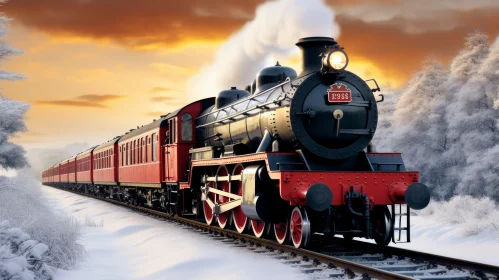 Realistic Steam Train Ride in Winter | Hyper-Detailed Rendering
