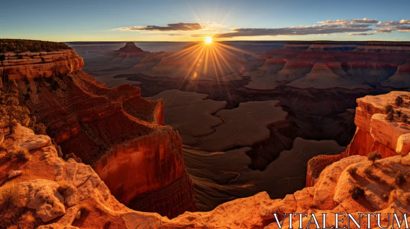 Sunrise Over Canyon - A Landscape Photography Masterpiece AI Image