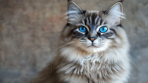 Captivating Deep Blue Eyes of a Cat