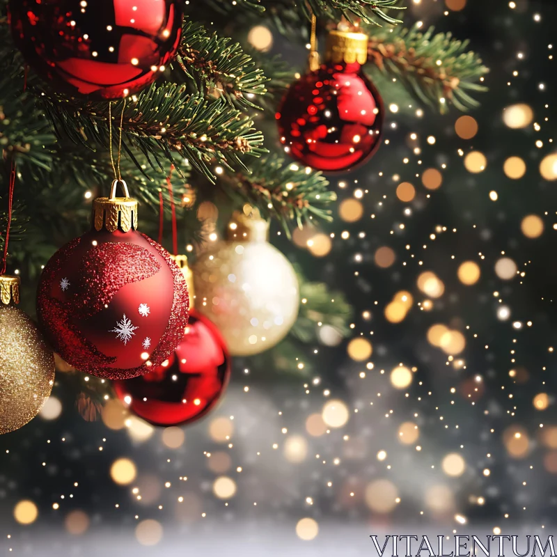 Festive Tree Decorations AI Image