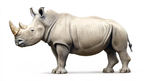 Side Profile of Rhinoceros