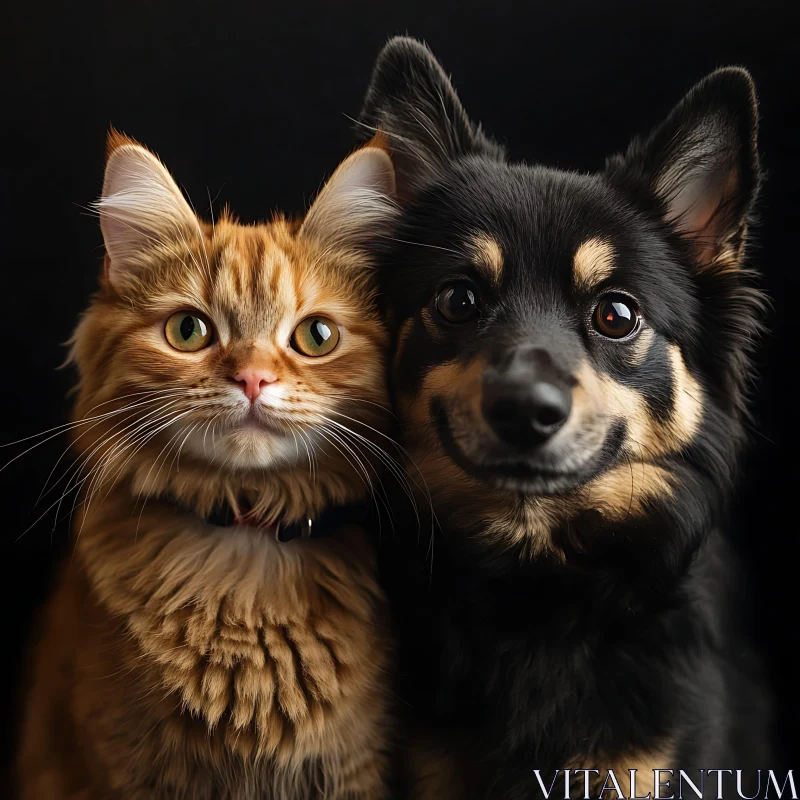 Cat and Dog Companionship AI Image