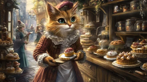 Fantasy Victorian Cat Baker