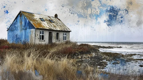 Abandoned House on Seashore: A Powerful and Evocative Image