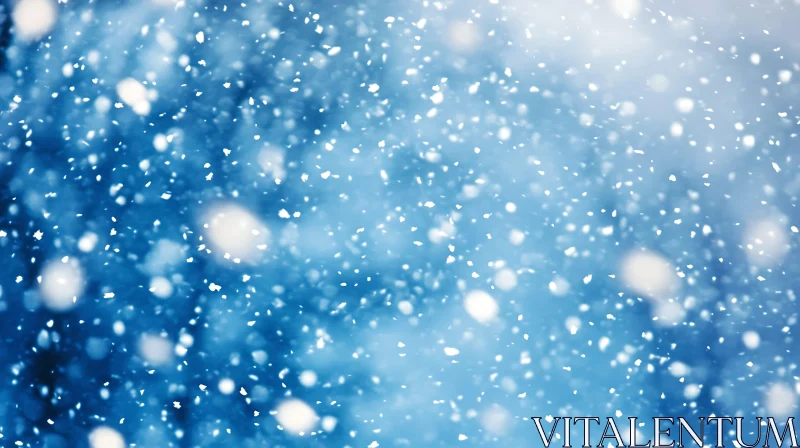 AI ART Serene Winter Snowfall