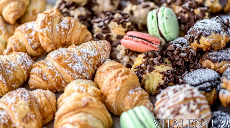 Delectable Pastries: A Tempting Close-Up AI Image