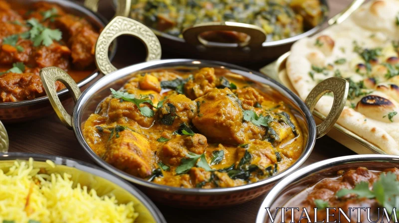 Traditional Indian Meal | Vibrant Colors | Close-Up AI Image