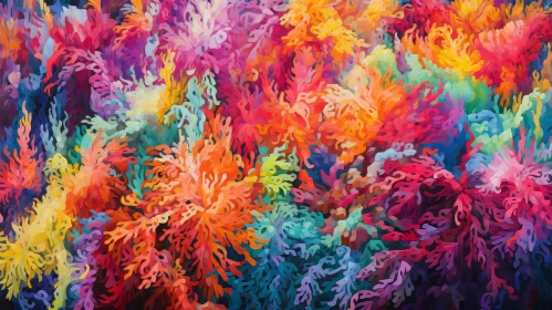 Colorful Abstract Painting - Dynamic Brushstrokes Artwork