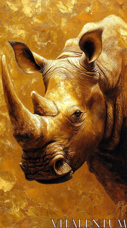 Rhinoceros Art Piece AI Image