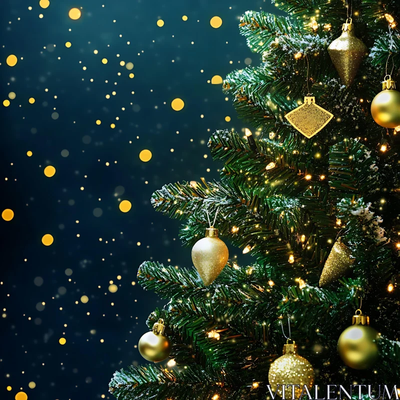 Stunning Festive Christmas Tree Decoration AI Image