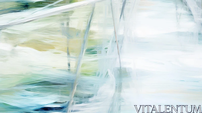 Cold Winter Abstract Painting AI Image
