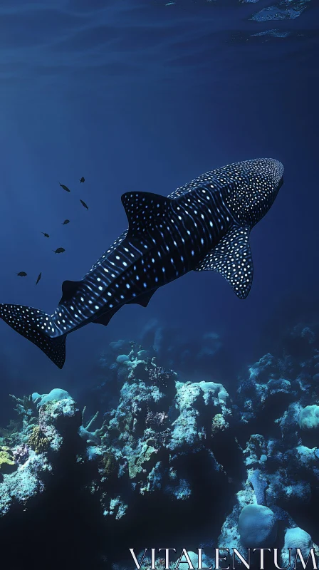 AI ART Whale Shark and Coral Reef