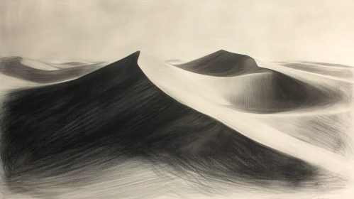 Sand Dunes in Monochrome