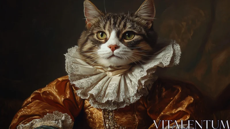 Majestic Cat in Period Costume