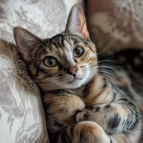 Relaxed Cat Close-Up