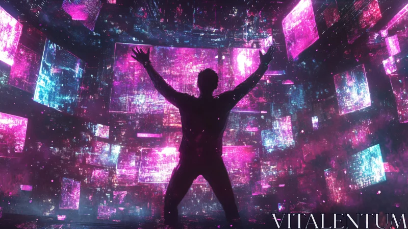 Digital Virtual Reality with Cyberpunk Atmosphere