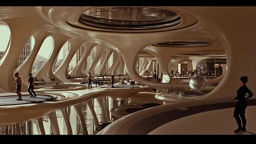 Modern Futuristic Interior Space