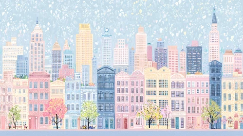 Whimsical Urban Architecture in Pastel Colors