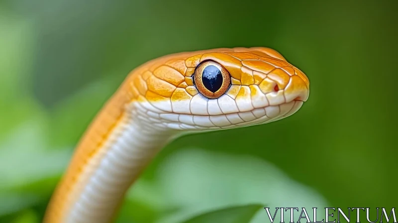 Orange Snake Portrait AI Image