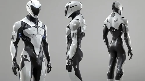 Sleek and Advanced Cyborg Armor Design