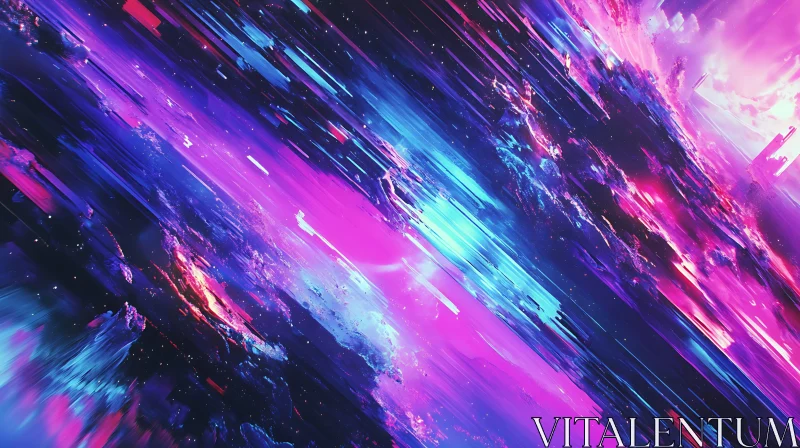 Vivid Abstract Space Art AI Image