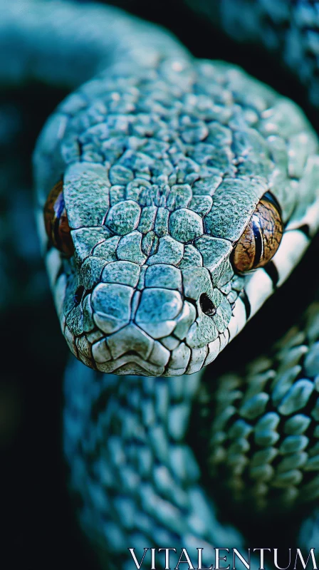 Detailed Snake Scale Close-Up AI Image