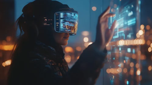 Digital Interaction with VR Headset in City