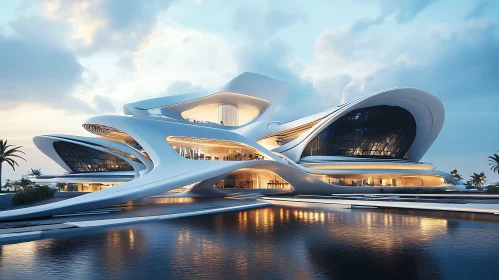 Modern Architectural Marvel by the Water