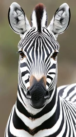 Black and White Zebra Portrait