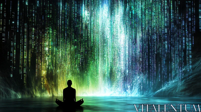 Meditation in the Digital Realm AI Image