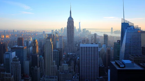 Morning View of NYC's Iconic Skyscrapers