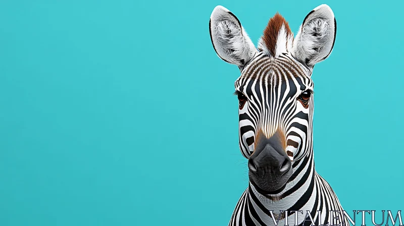 AI ART Black and White Striped Zebra