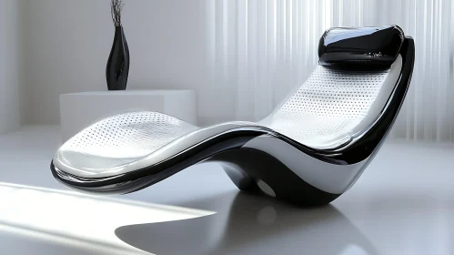 Contemporary Curvy Lounge Chair in Minimalist Setting