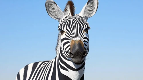 Striking Zebra Portrait in Nature