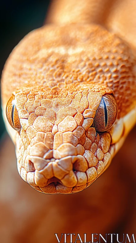 Detailed Snake Head Close-Up AI Image