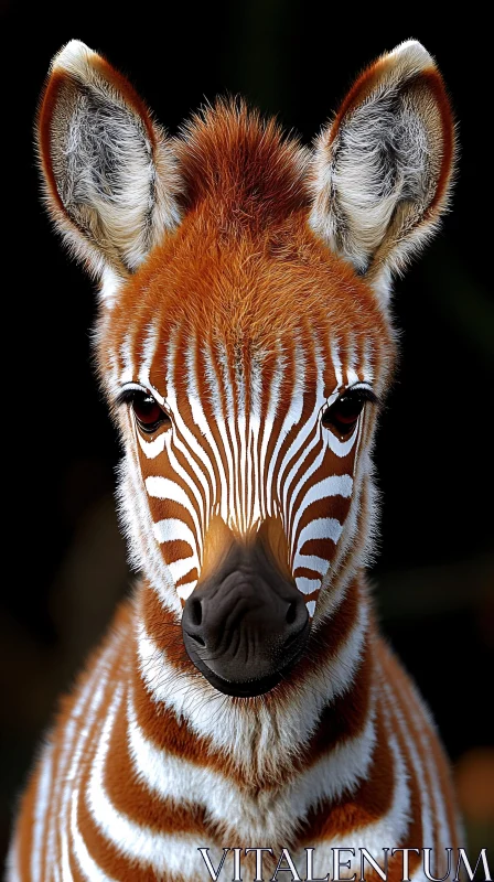 AI ART Striking Close-Up of a Zebra