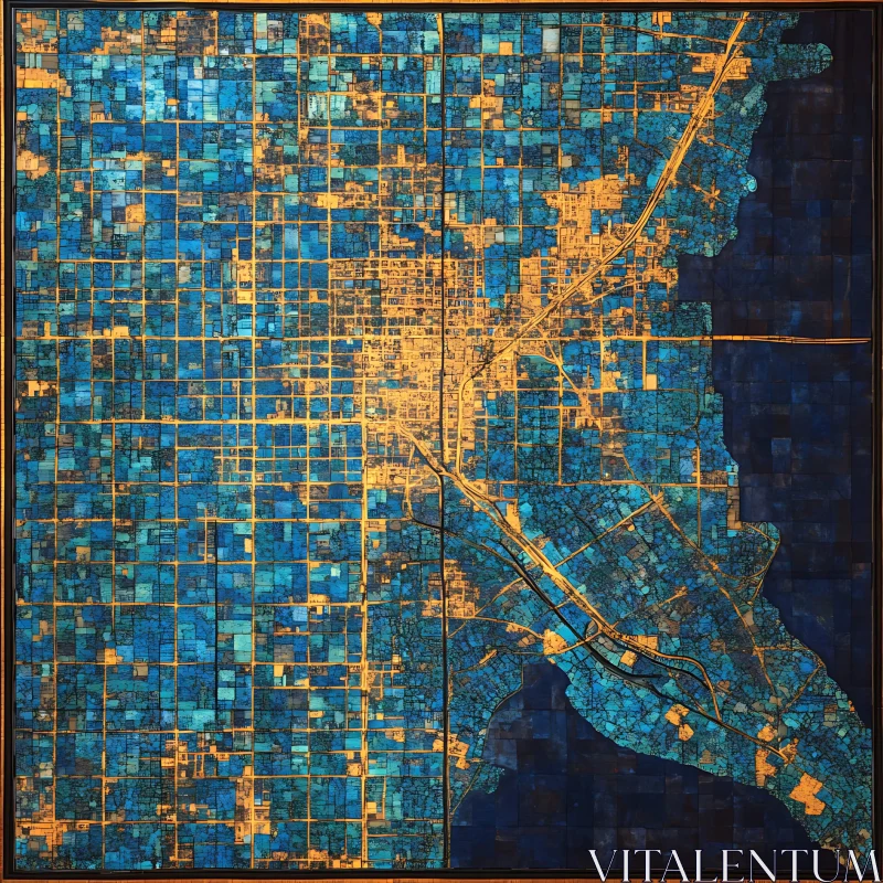 Geometric Urban Planning Art AI Image