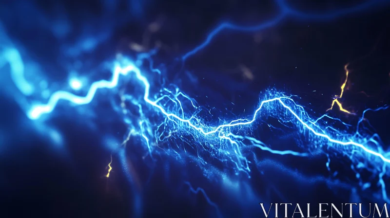 Energetic Electric Arc with Blue and White Luminescence AI Image