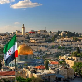 Jerusalem Cityscape Featuring Iconic Dome of the Rock