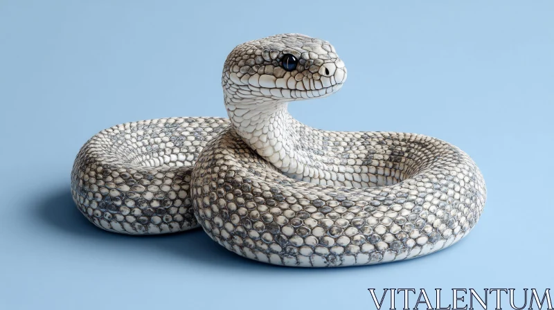 Realistic Snake Art in Ceramics AI Image